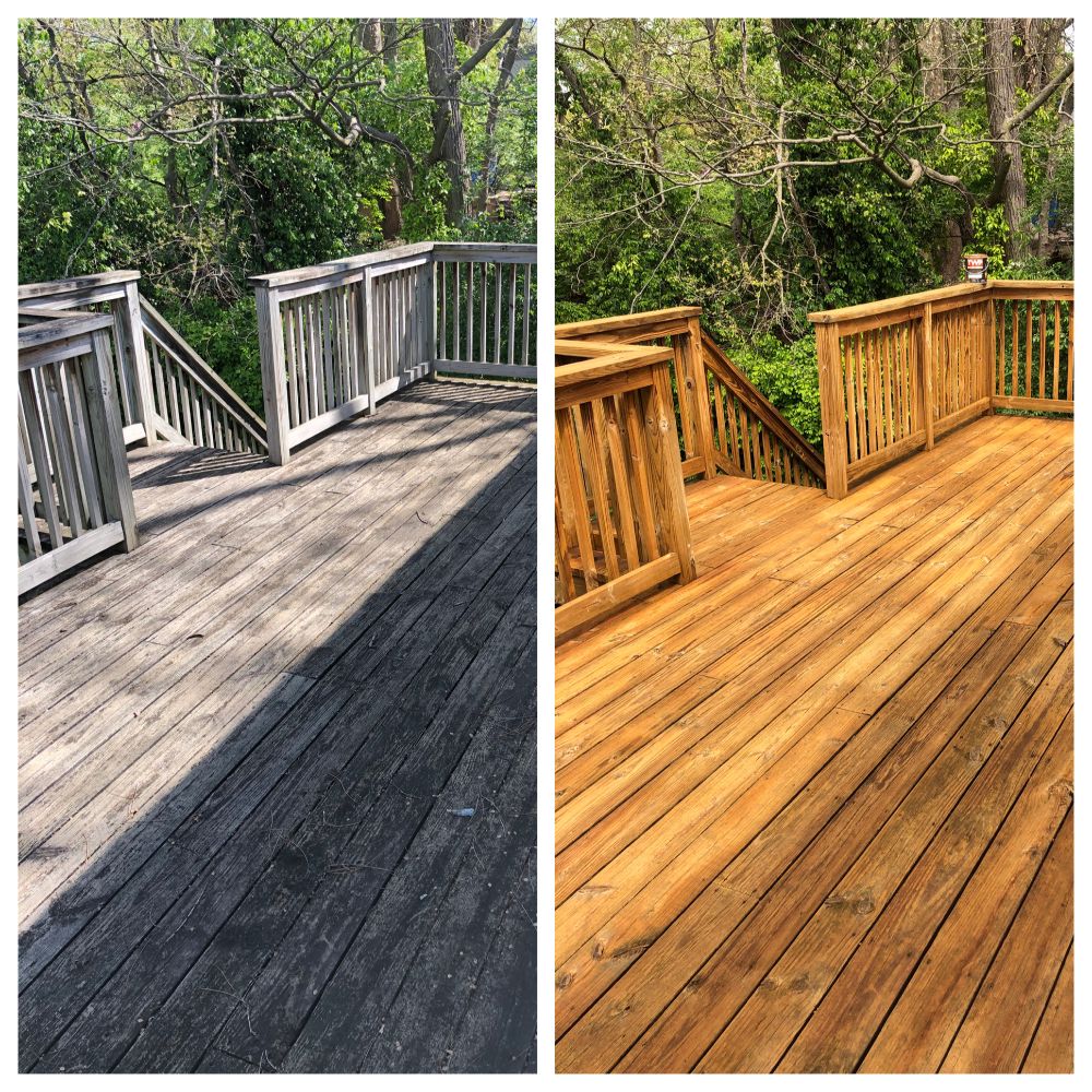 Deck clean and stain in kirkwood mo
