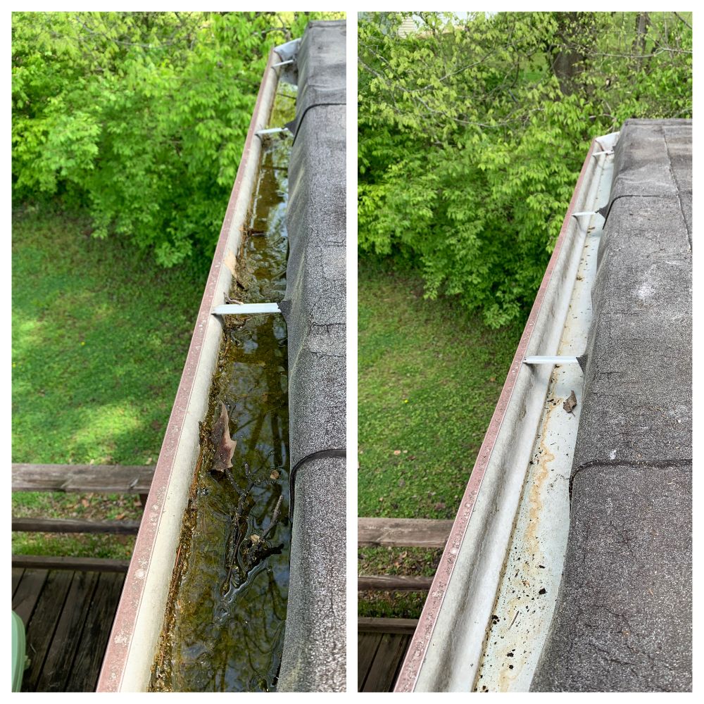 Nasty gutter cleaning in ballwin mo