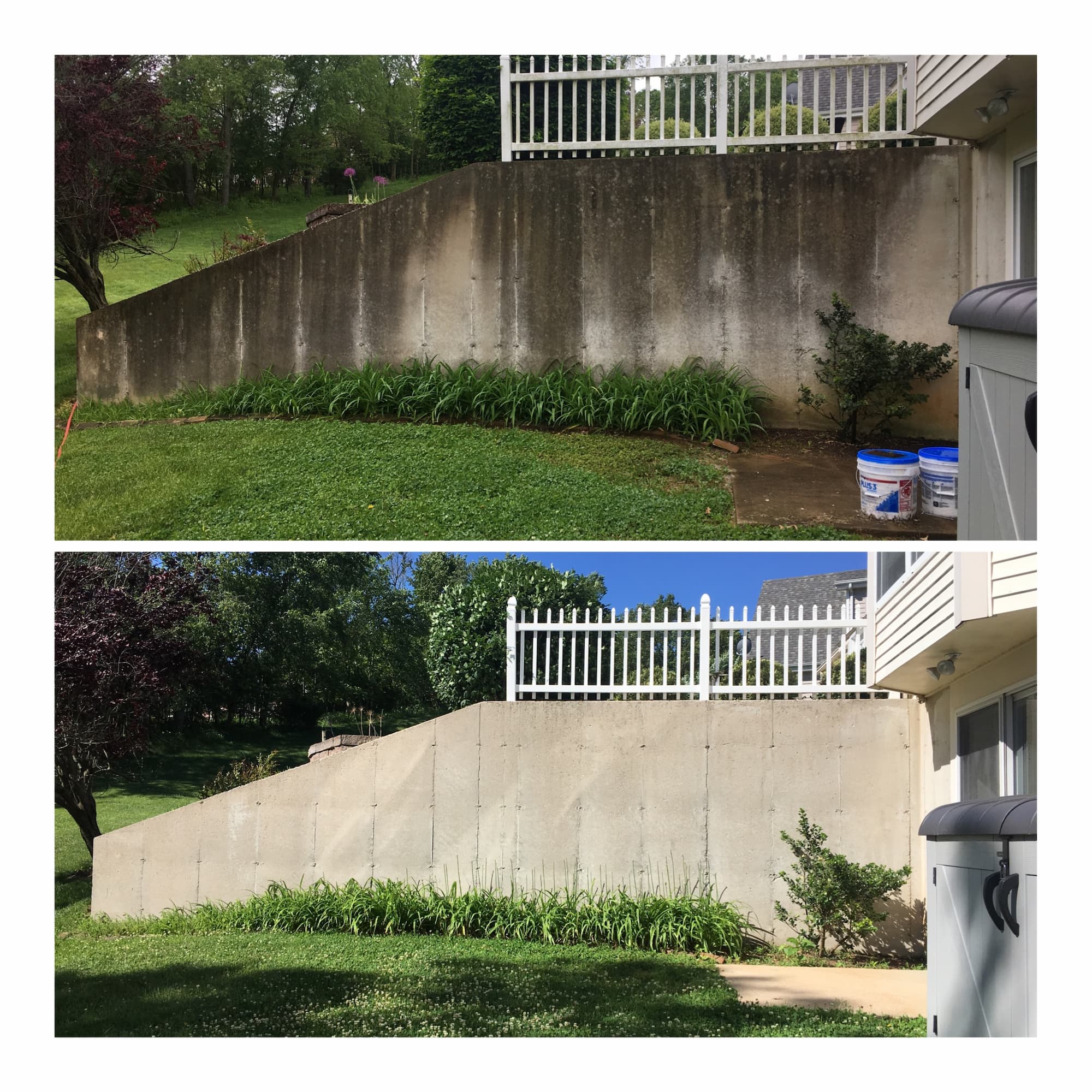 Power wash retaining wall fenton mo cover